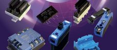 Various solid state relays from CELDUC on purple background.