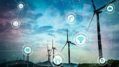 Smart energy concept: renewable energy and internet of things.